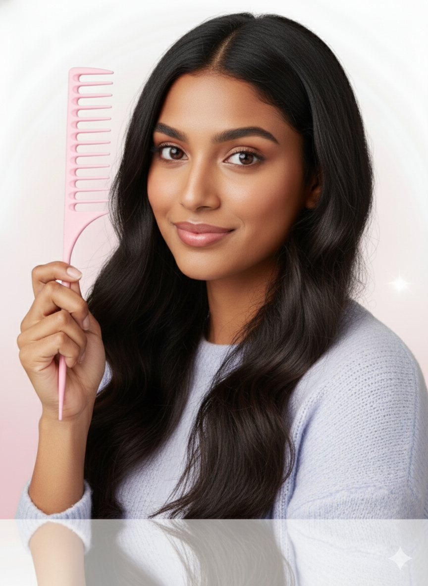 Wide Tooth Rat Tail Healthy Hair Combs