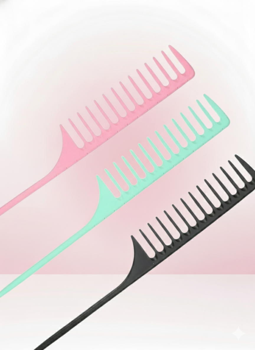 Wide Tooth Rat Tail Healthy Hair Combs